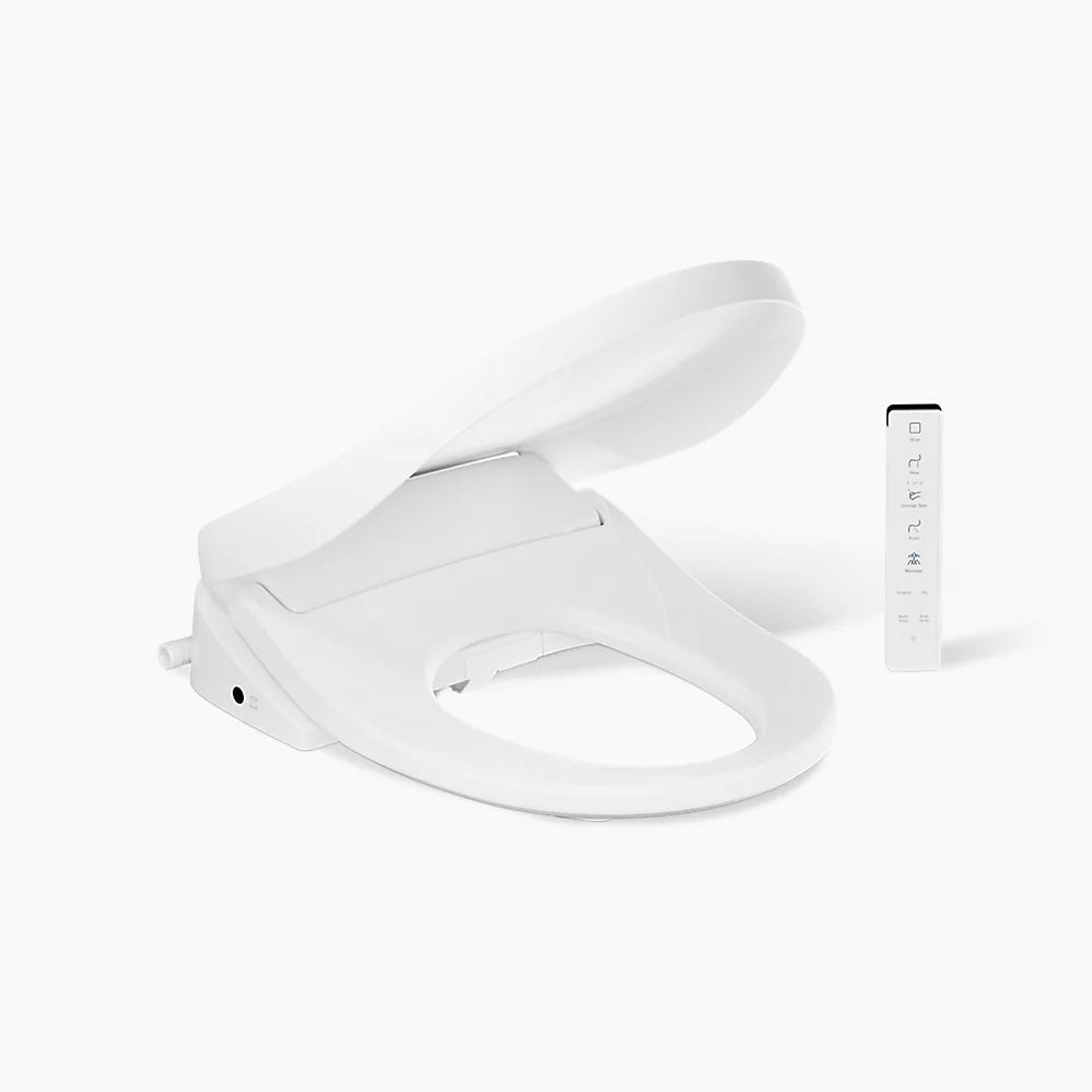 KOHLER K-39400-0 Purewash E835 Round-Front Bidet Toilet Seat With Remote Control - White
