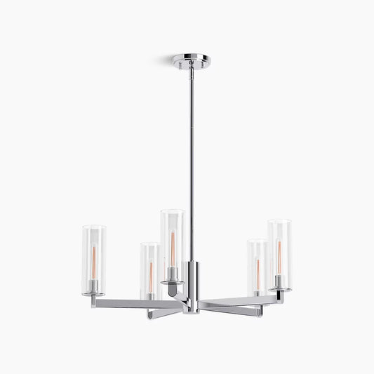 KOHLER K-35878-CH05-CPL Crue 26" Chandelier In Polished Chrome