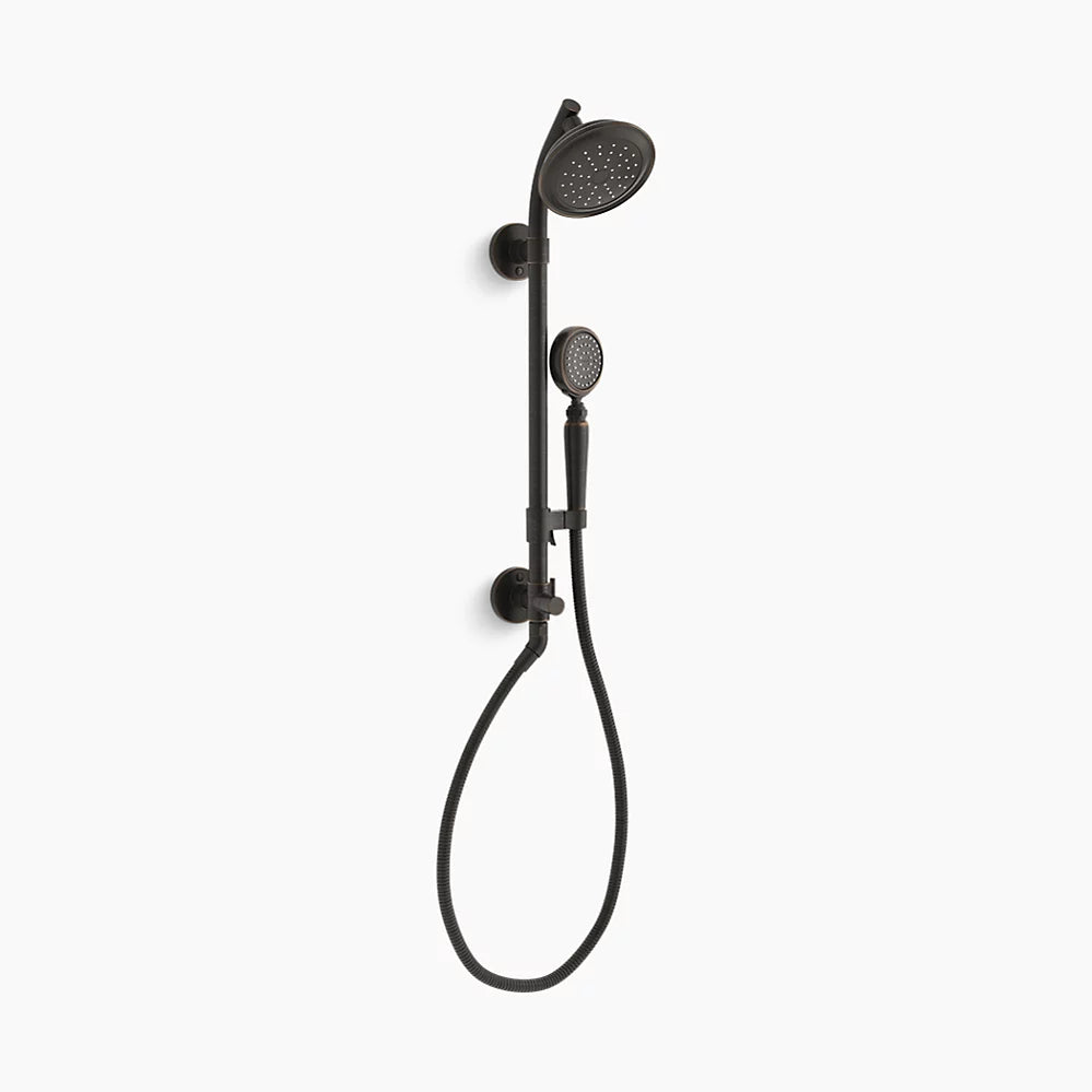 KOHLER K-76472-Y-2BZ Hydrorail-S Shower Column Kit With Artifacts 2.5 Gpm Showerhead And Handshower In Oil-Rubbed Bronze