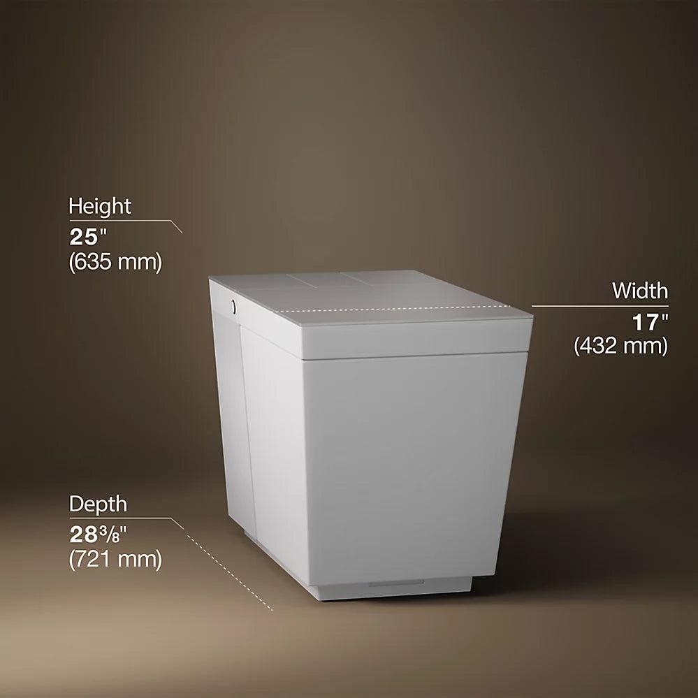 KOHLER K-30754-PA-0 Numi 2.0 One-Piece Elongated Smart Toilet, Dual-Flush - White