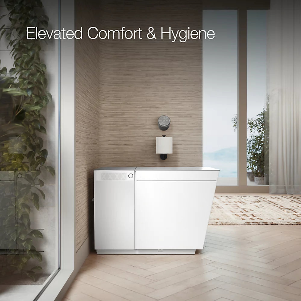 KOHLER K-30754-PA-0 Numi 2.0 One-Piece Elongated Smart Toilet, Dual-Flush - White