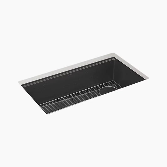 KOHLER K-33710-CM7 Billings 32-1/2 in. Undermount Single-Bowl Kitchen Sink In Matte Graphite