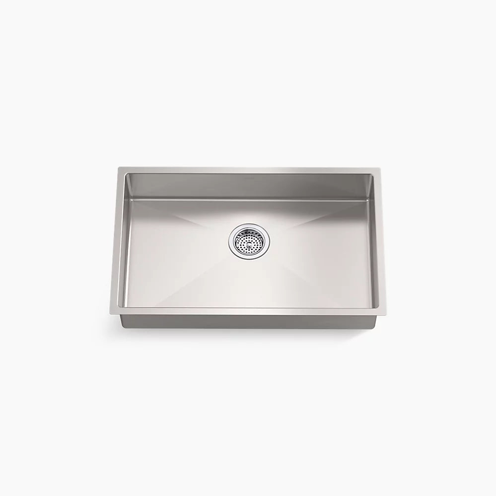 KOHLER K-33156-NA Strive 29 in. Undermount Single-Bowl Kitchen Sink, Stainless Steel