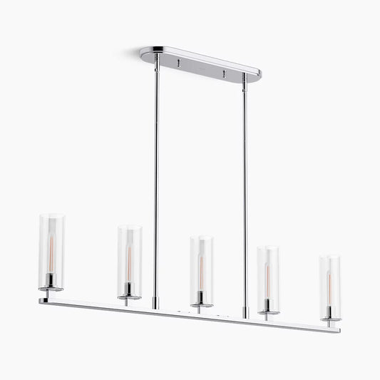 KOHLER K-35877-CH05-CPL Crue 45" Linear Chandelier In Polished Chrome