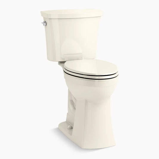 KOHLER K-43201-96 Kelston Tall Two-Piece Elongated Toilet 1.28 GPF In Biscuit