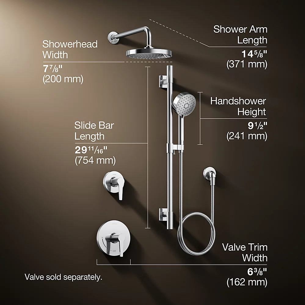KOHLER K-26914-Y-BL Awaken Showering Kit, 2.5 Gpm - Matte Black