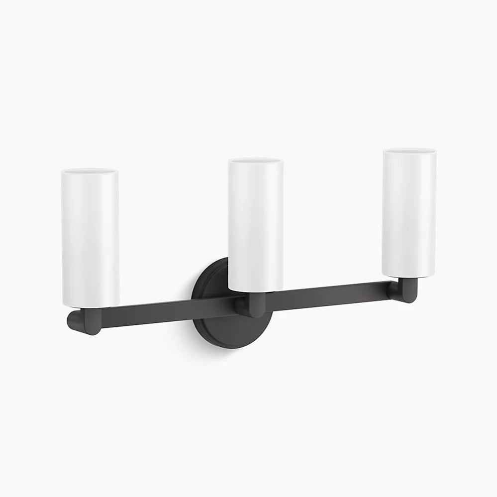 KOHLER K-35874-SC03-BLL Crue Three-Light Sconce In Matte Black