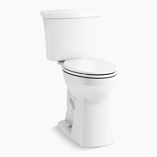 KOHLER K-43201-RA-0 Kelston Tall Two-Piece Elongated Toilet 1.28 GPF In White