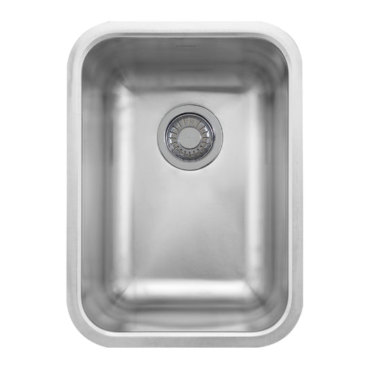 FRANKE GDX11012 Grande 13.75-in. x 18.7-in. 18 Gauge Stainless Steel Undermount Single Bowl Prep/Bar Sink - GDX11012 In Silk