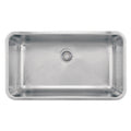 FRANKE GDX11031 Grande 32.75-in. x 18.7-in. 18 Gauge Stainless Steel Undermount Single Bowl Kitchen Sink - GDX11031 In Silk
