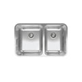 FRANKE GDX16028RH Grande 29.88-in. x 18.7-in. 18 Gauge Stainless Steel Undermount Double Bowl Kitchen Sink - GDX16028RH In Silk