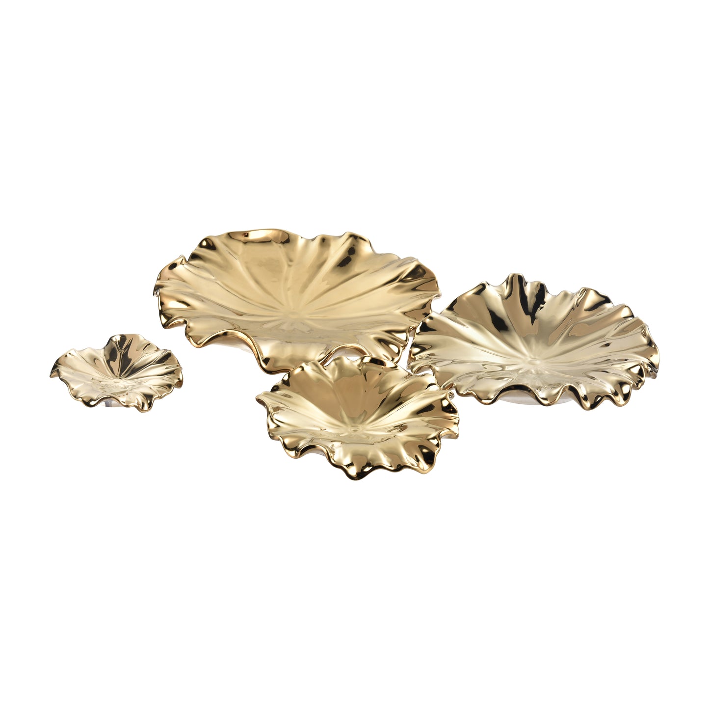 ELK SIGNATURE H0017-10426/S4 Petal Bowl - Set of 4 Gold