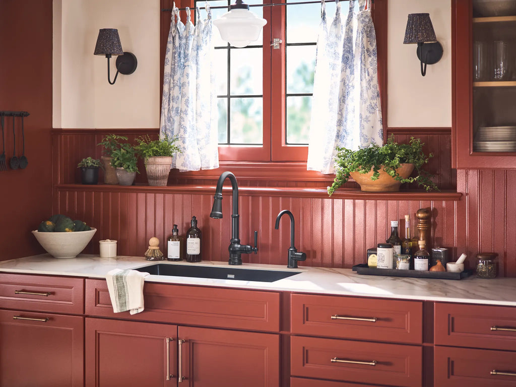 MOEN S72003BL Paterson One-Handle High Arc Pulldown Kitchen Faucet - Matte Black