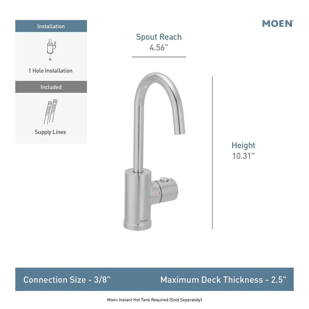 MOEN IH7660 Sip Modern Instant Hot Water Dispenser Faucet - Chrome