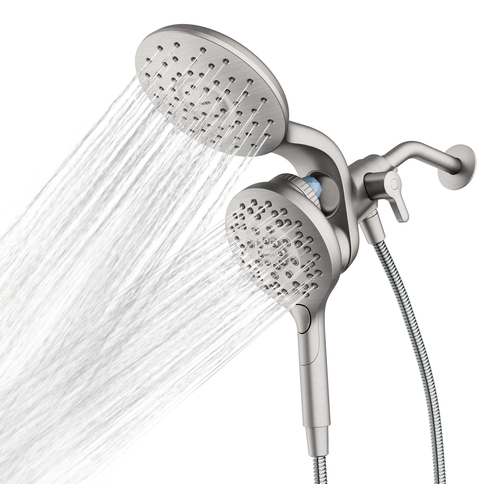 MOEN IN208C2SRN Inly  Six-Function 6-1/2" Diameter Spray Head Eco Rainshower And Handshower In Spot Resist Brushed Nickel