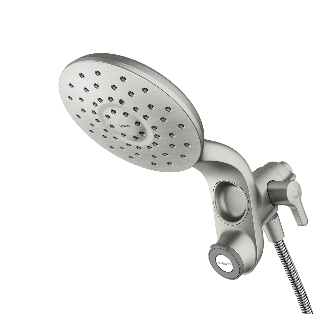 MOEN IN208C2SRN Inly  Six-Function 6-1/2" Diameter Spray Head Eco Rainshower And Handshower In Spot Resist Brushed Nickel