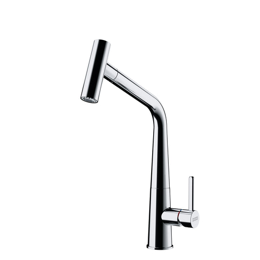 FRANKE ICN-PO-CHR Icon 14-in Single Handle Pull-Out Kitchen Faucet in Polished Chrome In Chrome