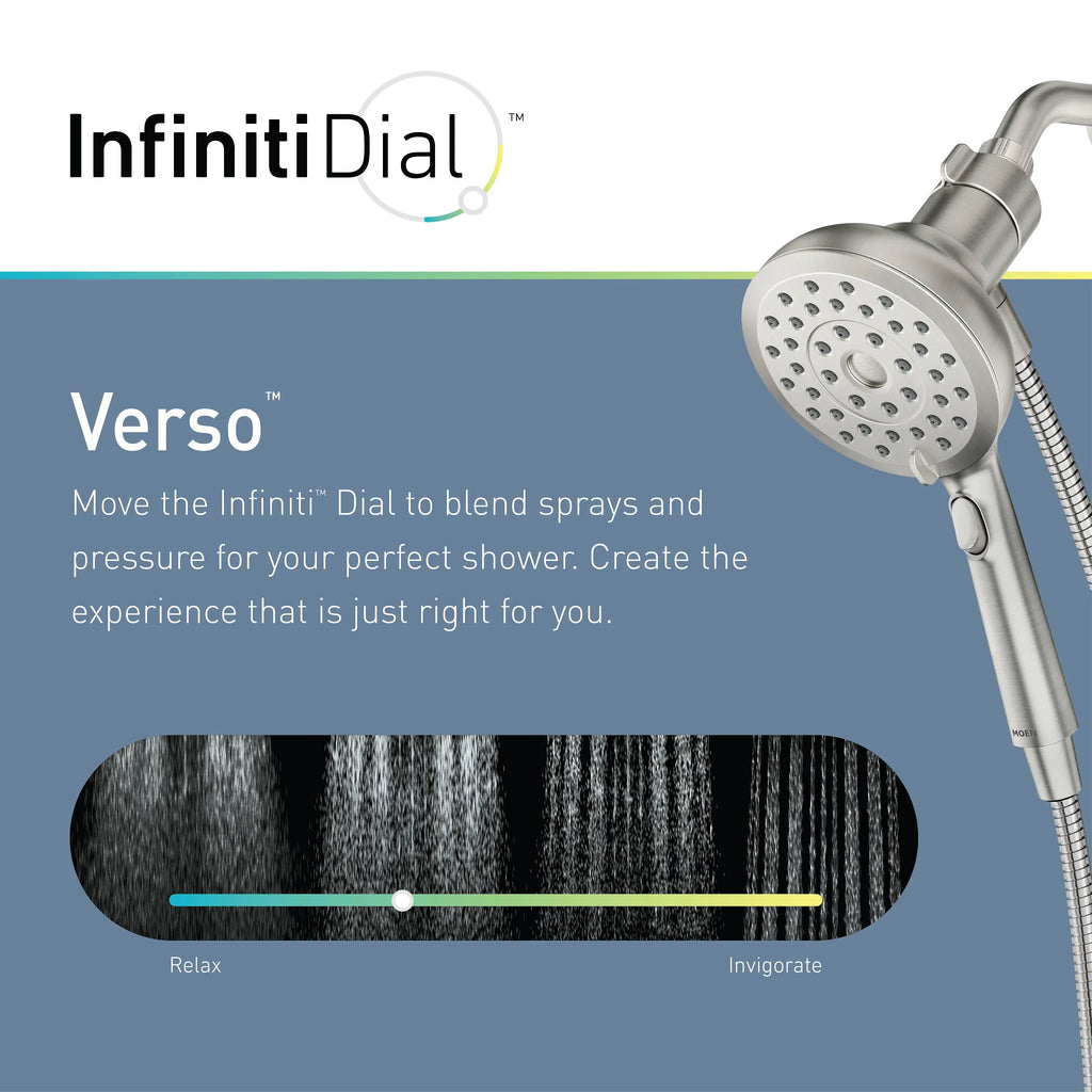 MOEN 220H2SRN  Eight-Function 5" Diameter Spray Head Handshower In Spot Resist Brushed Nickel