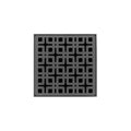 INFINITY DRAIN K 4 GM KD 4 4" x 4" Strainer with Link Pattern Decorative Plate and 2" Throat in Gunmetal for KD 4