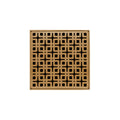 INFINITY DRAIN K 5 PB KD 5 5" x 5" Strainer with Link Pattern Decorative Plate and 2" Throat in Polished Brass for KD 5