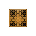 INFINITY DRAIN K 5 PG KD 5 5" x 5" Strainer with Link Pattern Decorative Plate and 2" Throat in Polished Gold for KD 5