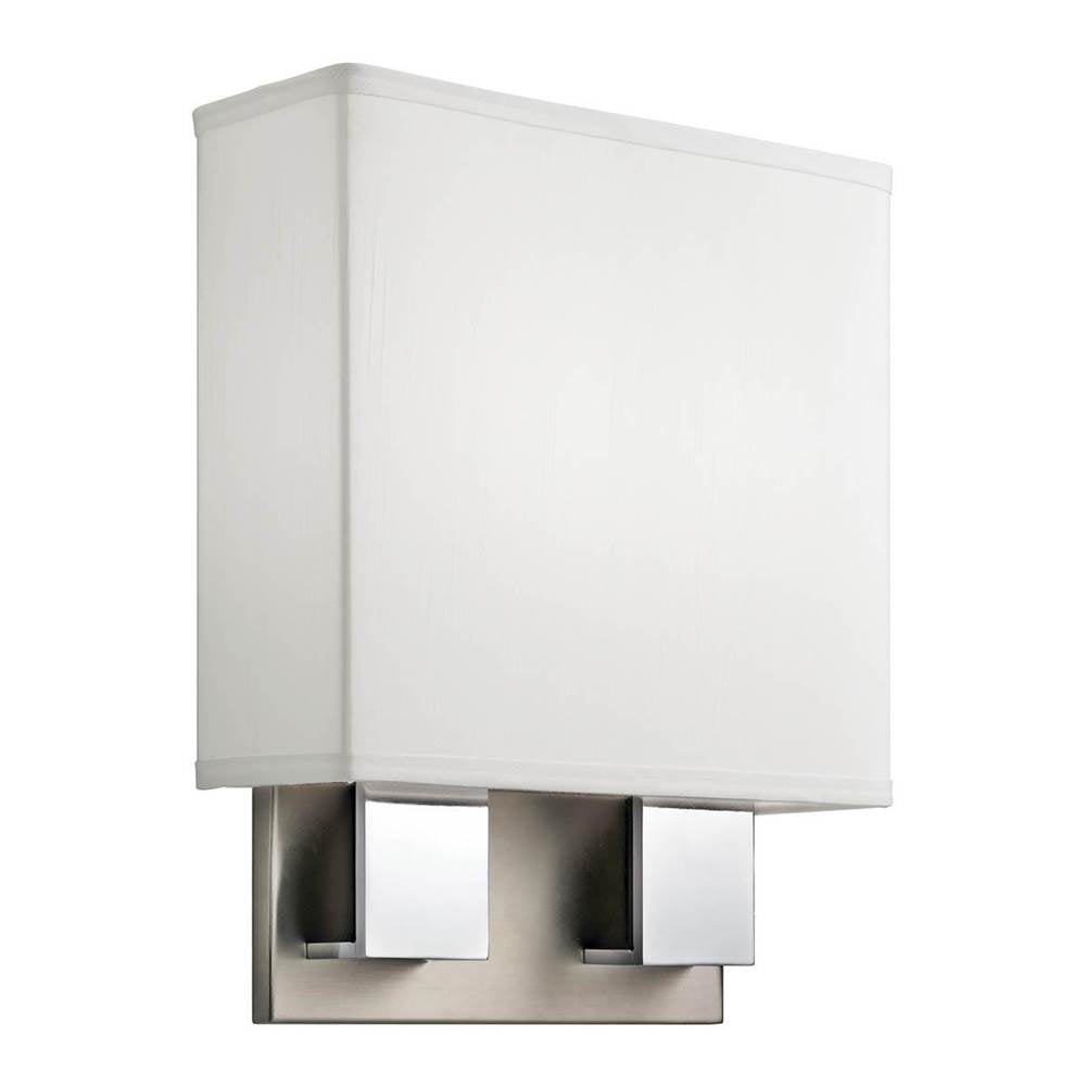 KICHLER 10439NCHLED Santiago LED 14.25" Wall Sconce Brushed Nickel & Chrome