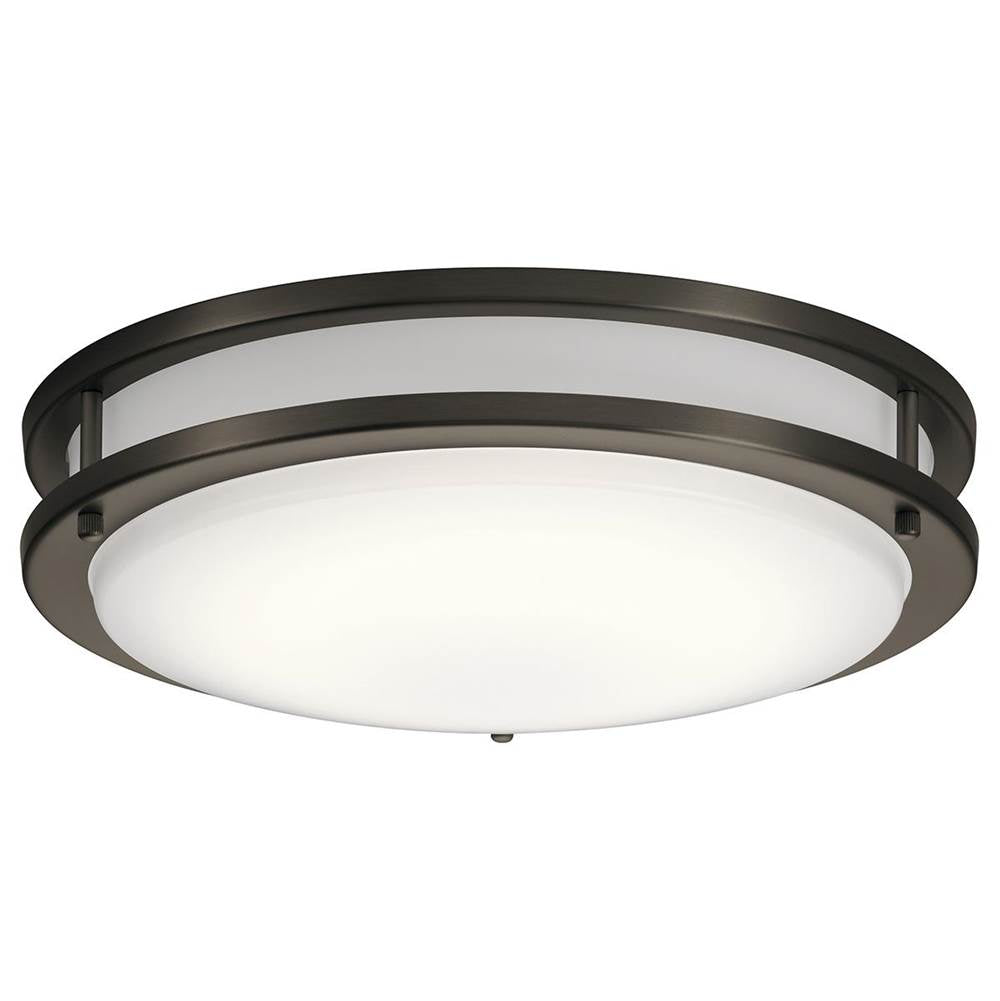 KICHLER 10769OZLED Avon 14" LED Flush Mount with Acrylic in Olde Bronze