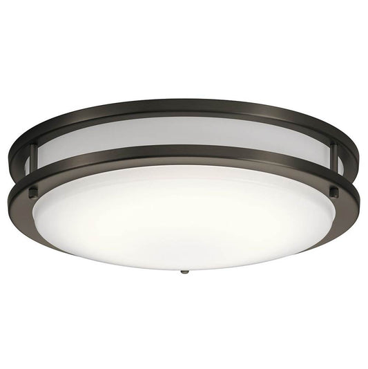 KICHLER 10769OZLED Avon 14" LED Flush Mount with Acrylic in Olde Bronze