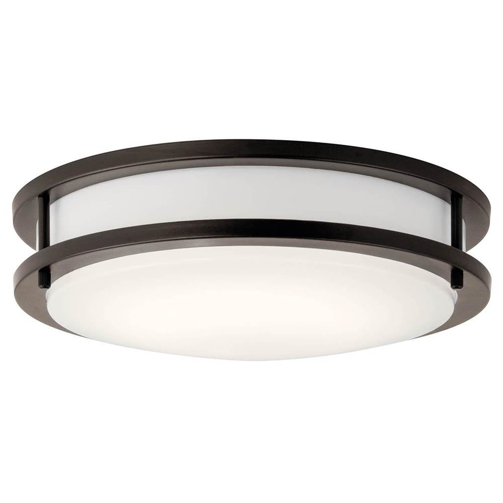 KICHLER 10784OZLED 11.75" LED Flush Mount Olde Bronze