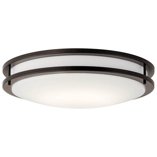 KICHLER 10786OZLED LED 17.75" Flush Mount Olde Bronze
