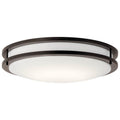 KICHLER 10786OZLED LED 17.75" Flush Mount Olde Bronze