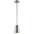 KICHLER 11314NILED 6" 1 Light LED Mini Pendant Brushed Nickel
