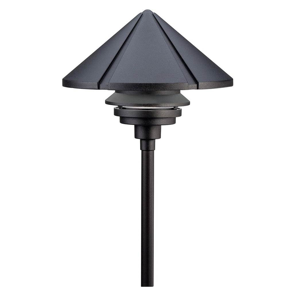 KICHLER 15211BKT Large One Tier 120V Path Light Textured Black