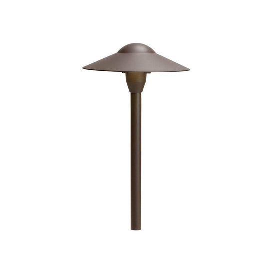 KICHLER 15410AZT 8" Dome Short Stem 12V Path Light Textured Architectural Bronze