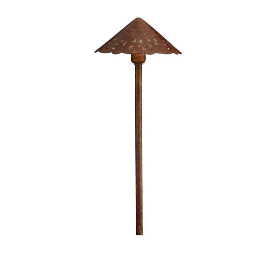 KICHLER 15443TZT Decorative Hammered Roof 12V Path Light Textured Tannery Bronze