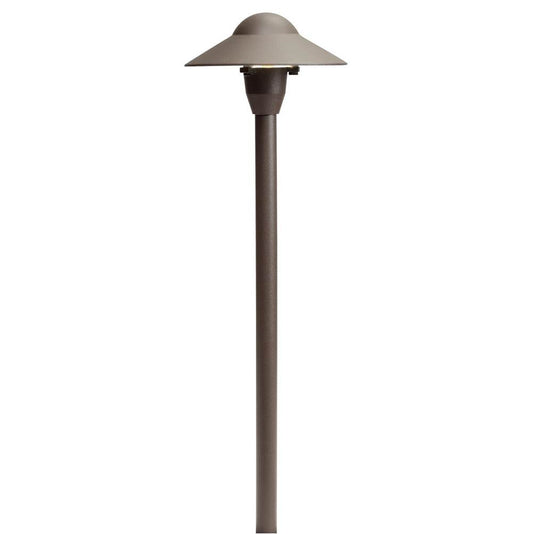 KICHLER 15470AZT 12V Cast Brass 6" Dome Path Light Textured Architectural Bronze
