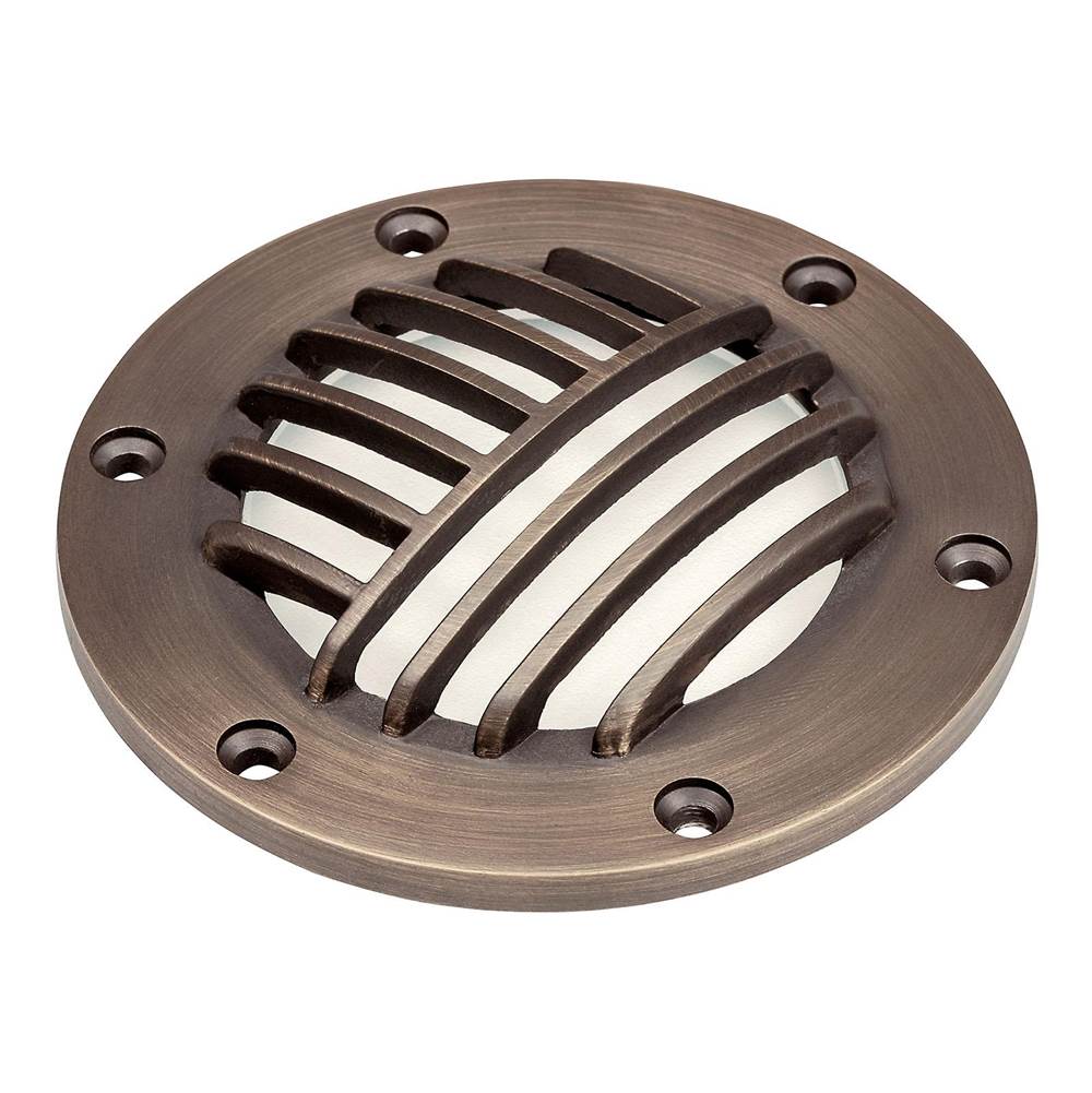 KICHLER 15482CBR 12V Solid Brass Rock Guard with Clear Lens Centennial Brass
