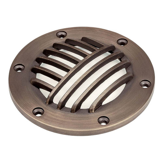 KICHLER 15482CBR 12V Solid Brass Rock Guard with Clear Lens Centennial Brass