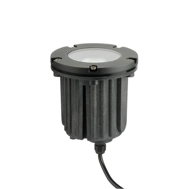 KICHLER 15495BKB In-Ground Mr16 With Black Brass Trim 12V Drop-In Fixture