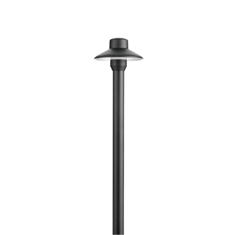 KICHLER 15506BKB 12V Brass 3" Dome Small Hat Path Light In Black Brass (Drop-In)