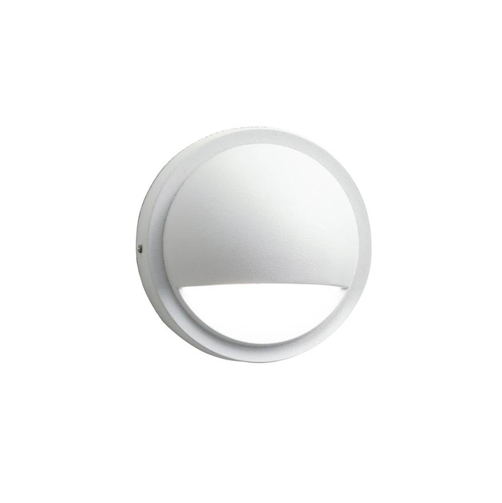 KICHLER 15764WHT30R 12V LED 3000K Half Moon Deck Light Textured White