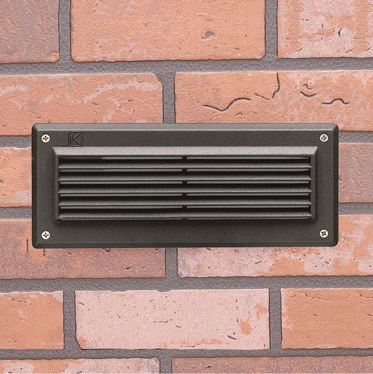 KICHLER 15773AZT30R Louvered Brick Light 3000K LED Textured Architectural Bronze