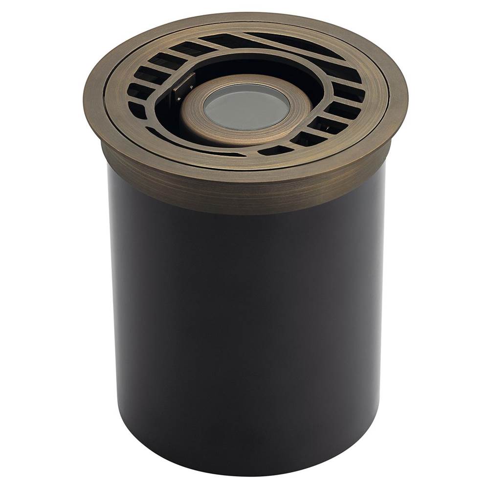 KICHLER 15789CBR Articulating Well Light with Rock guard Centennial Brass