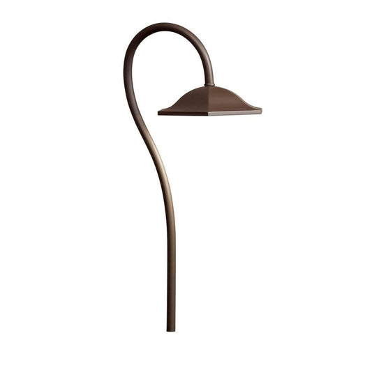 KICHLER 15807AZT27R Shepherd's Crook 2700K LED Path Light Textured Architectural Bronze