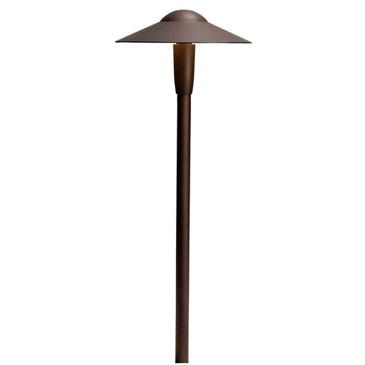 KICHLER 15810AZT30R 8" Dome 3000K LED Path Light Textured Architectural Bronze