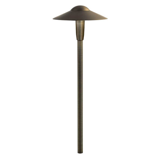 KICHLER 15810CBR30 12V LED 3000K 8" Dome Path Light, Centennial Brass