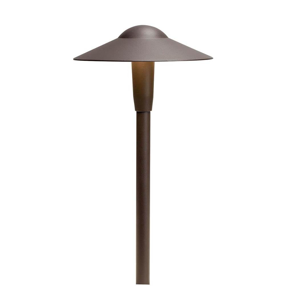 KICHLER 15811AZT30R Short Dome 3000K LED Path Light Textured Architectural Bronze