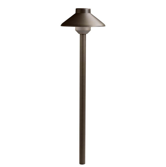 KICHLER 15821AZT Short Stepped Dome 12V 3000K Path Light Textured Architectural Bronze