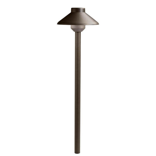 KICHLER 15821AZT27 Short Stepped Dome 2700K LED Path Light Textured Architectural Bronze