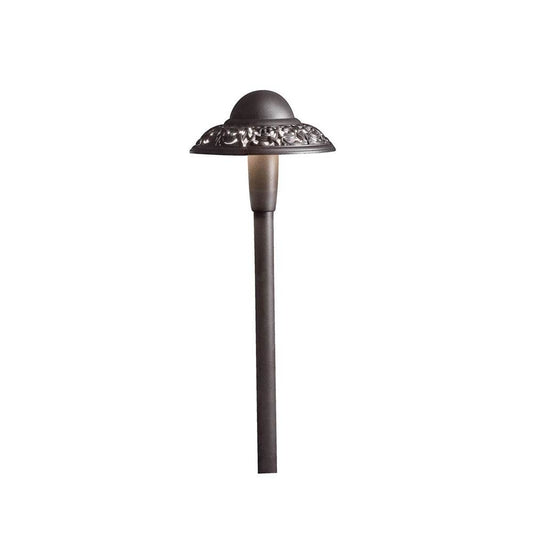 KICHLER 15857AZT30R Pierced Dome 3000K LED Path Light Textured Architectural Bronze